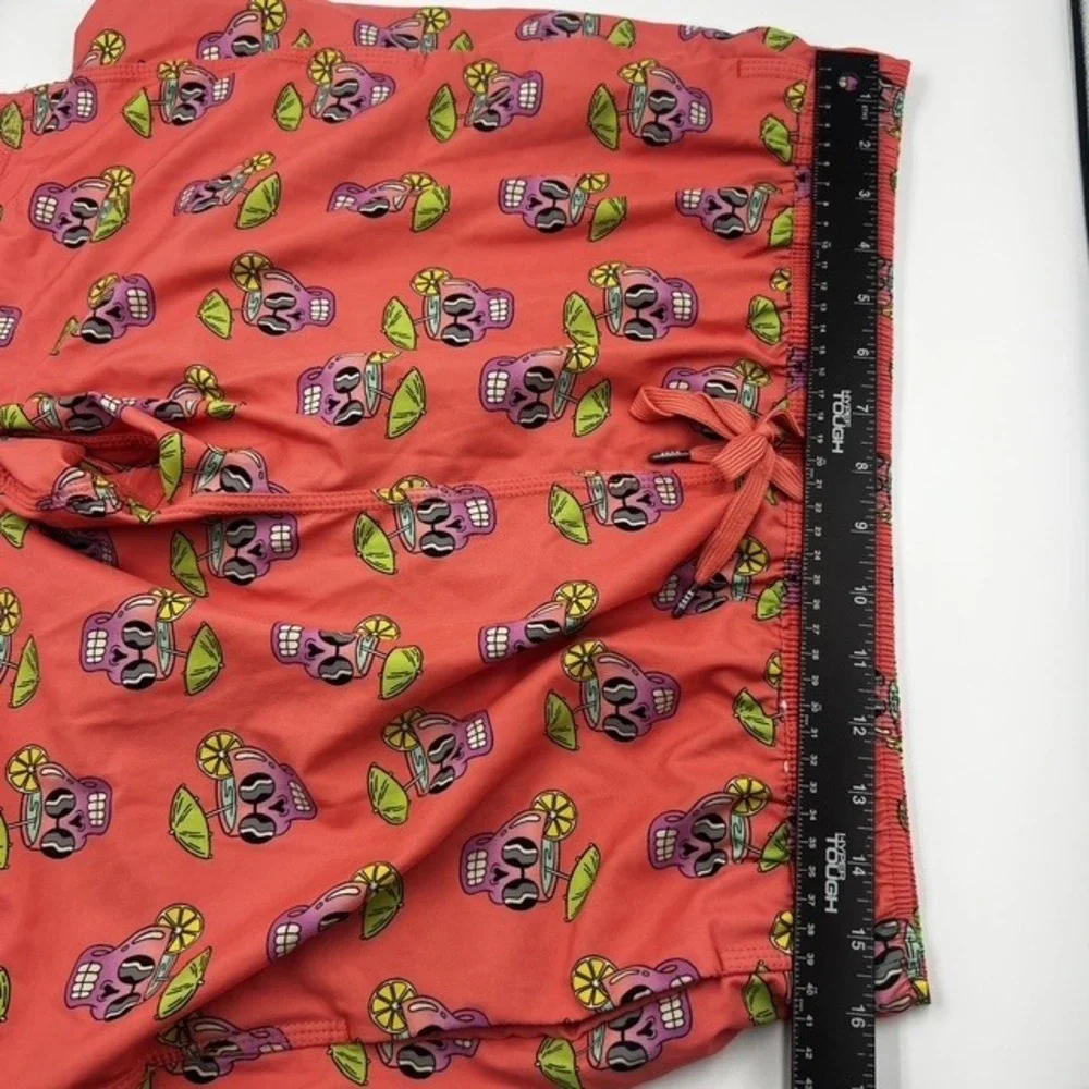 SAXX Men's Oh Buoy 2-in-1 Coral Skull Cocktail Print Swim Trunks Size Large